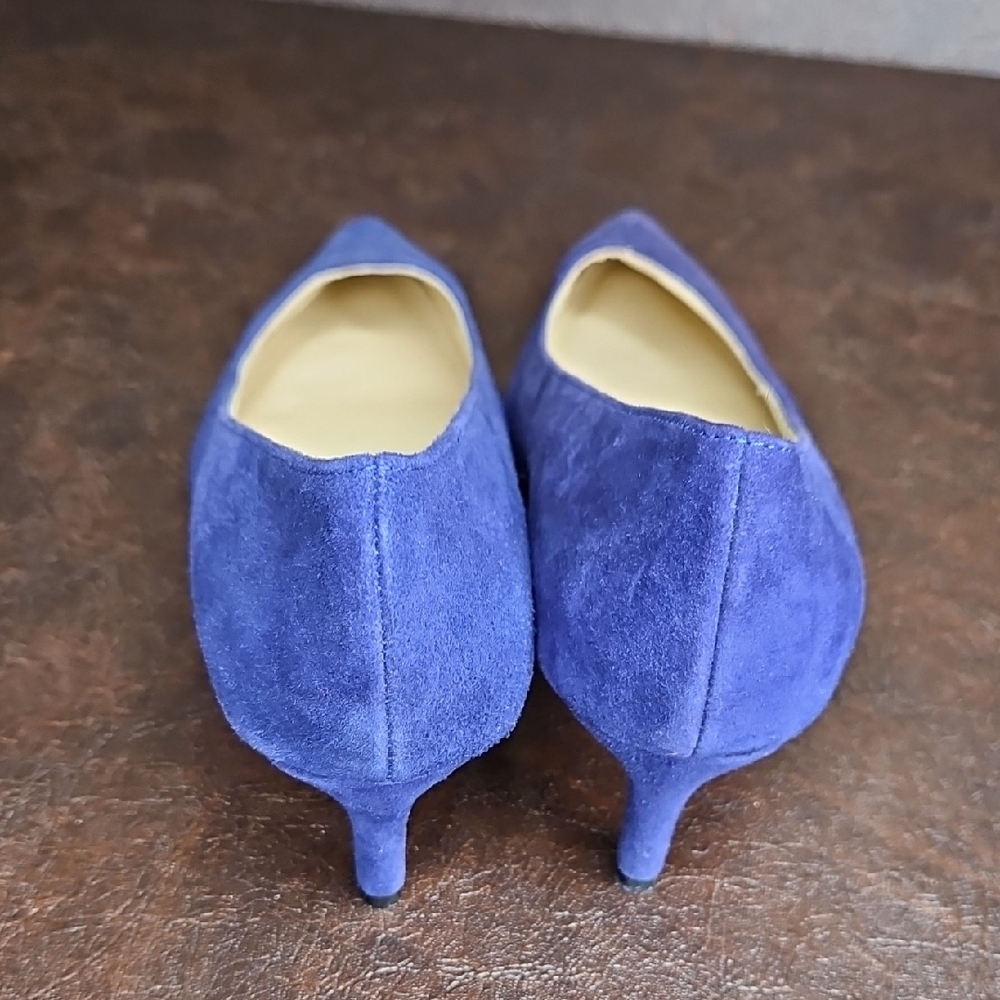 Prada Blue Suede Kitten Heels - Picture 7 of 12